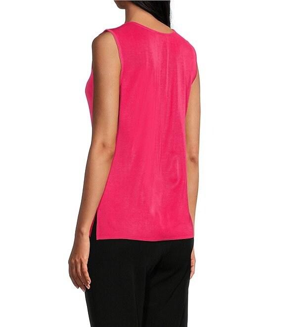 Ming Wang Novelty Woven Square Geo Cutout Spread Collar 3/4 Sleeve Jacket Product Image