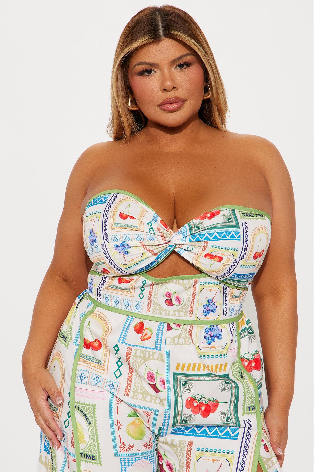 Savannah High Slit Jumpsuit - White/combo Product Image