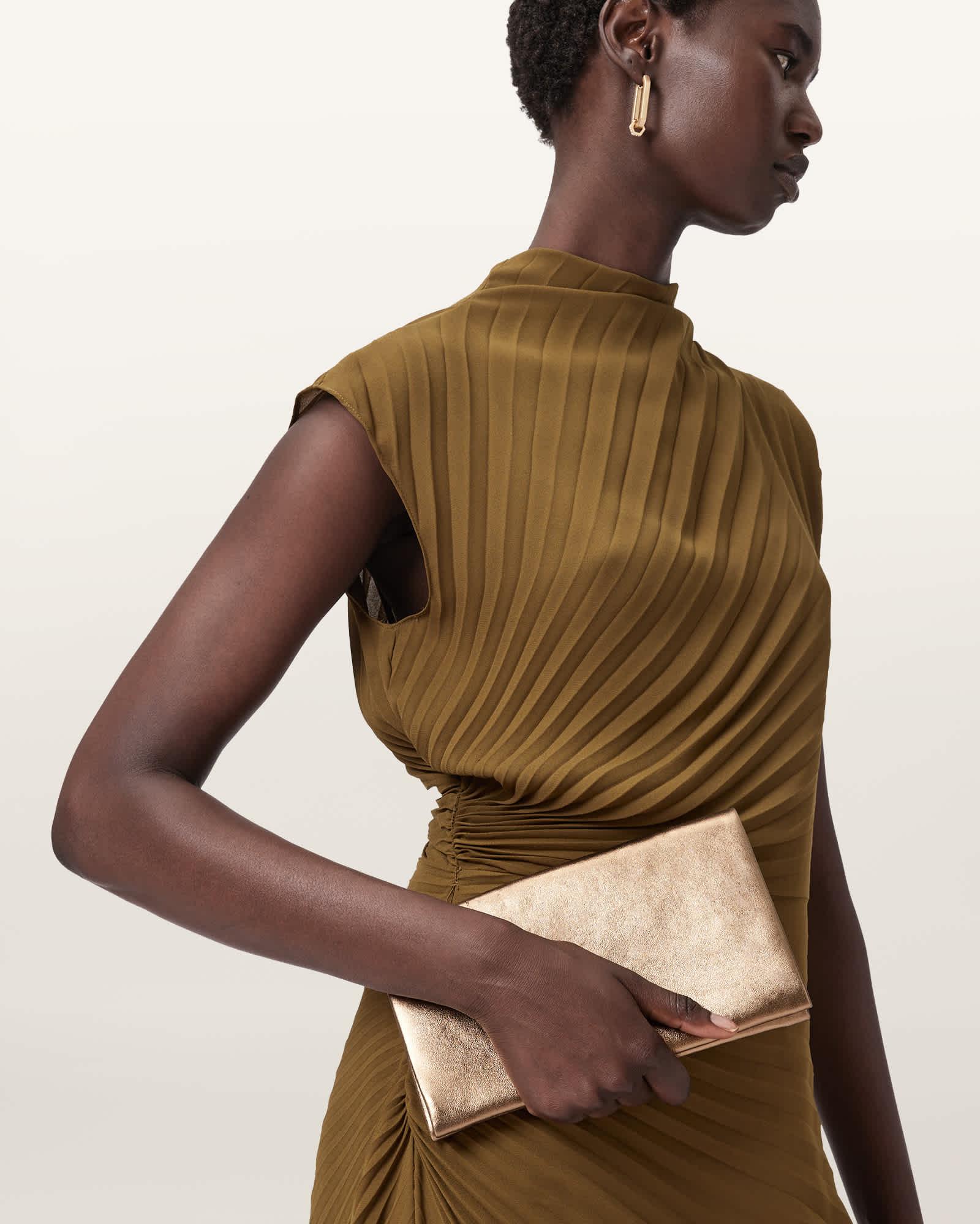 Harluna Leather Clutch Bag Product Image