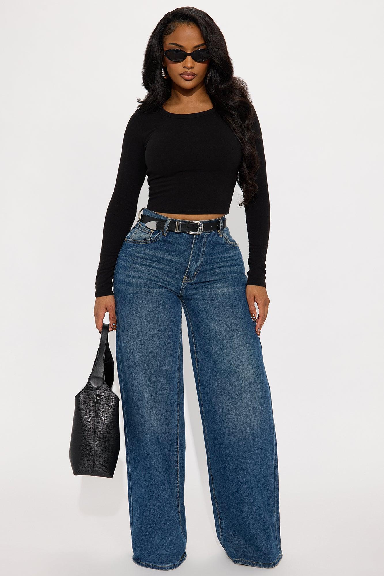 Poppy Long Sleeve Brushed Knit Top - Black Female Product Image