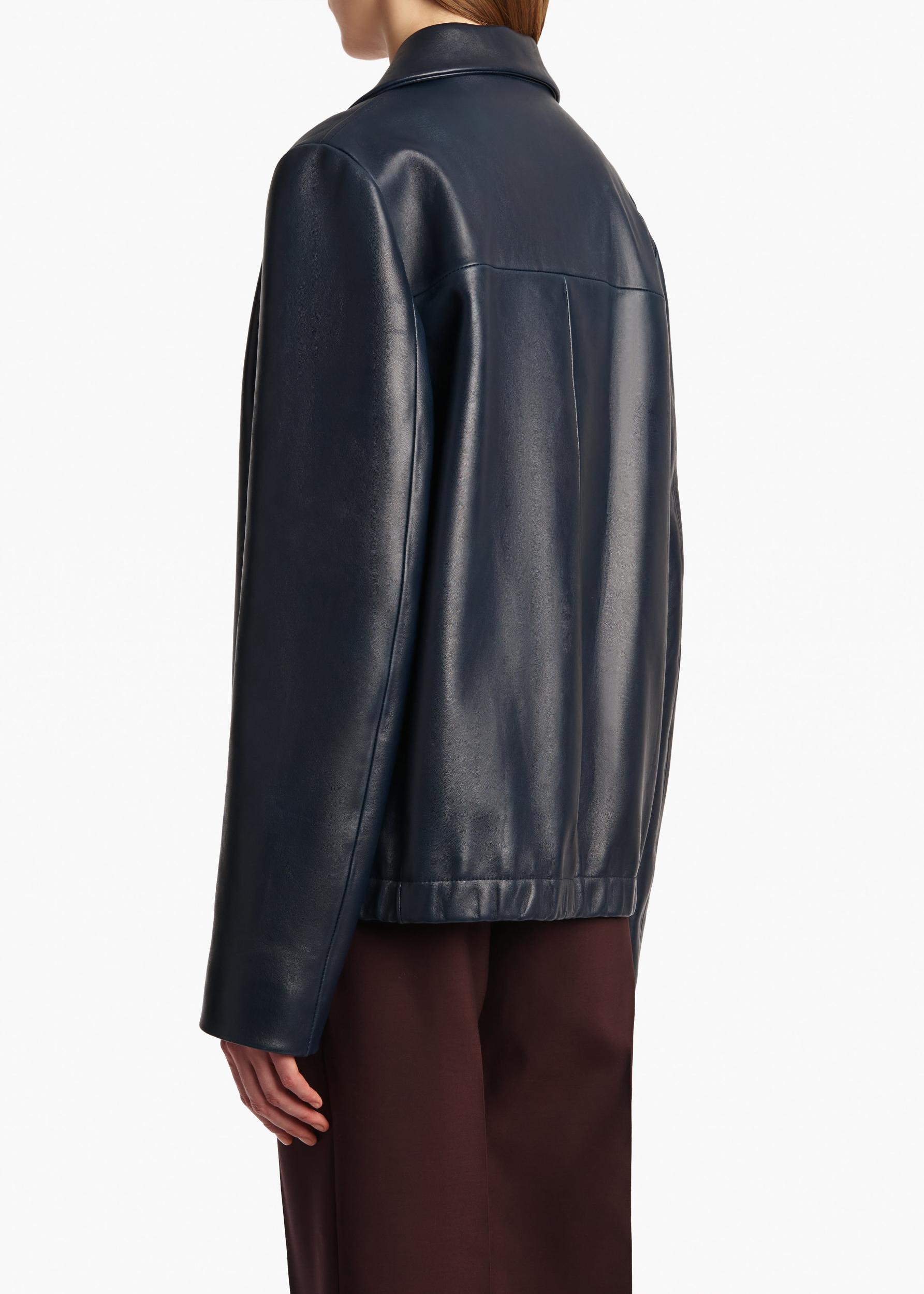 Jackson Jacket in Dark Navy Leather Product Image