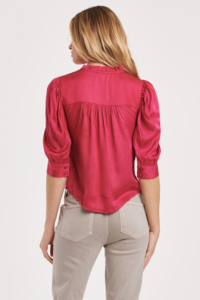 Nima Ruffle Neck Button Up Top Product Image