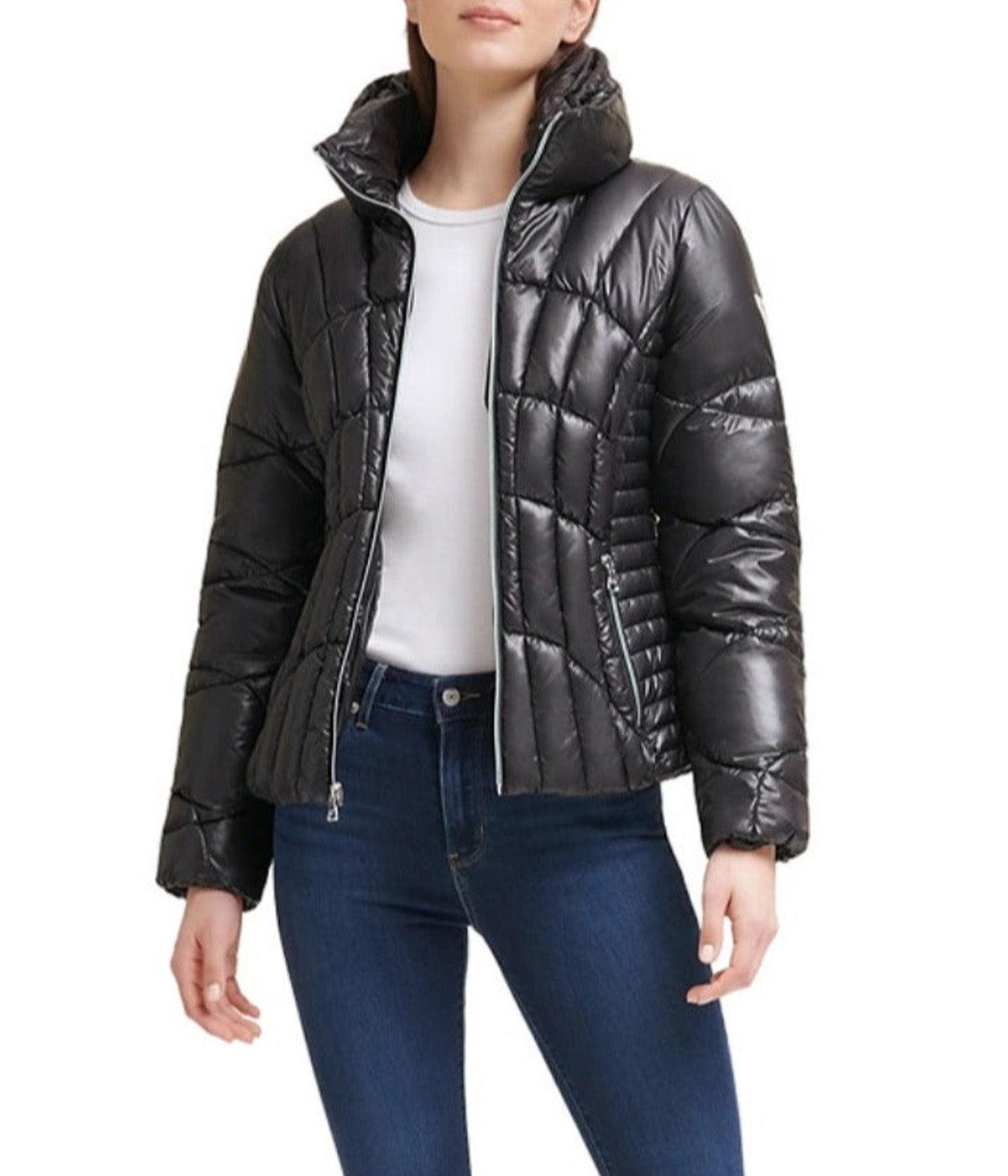 Quilted Puffer Jacket Black Product Image