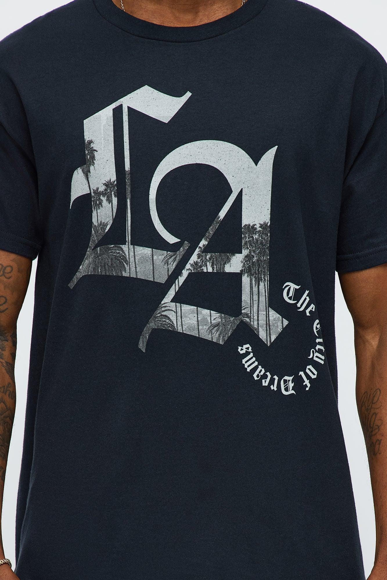 City Of LA Initial Short Sleeve Tee - Black Male Product Image