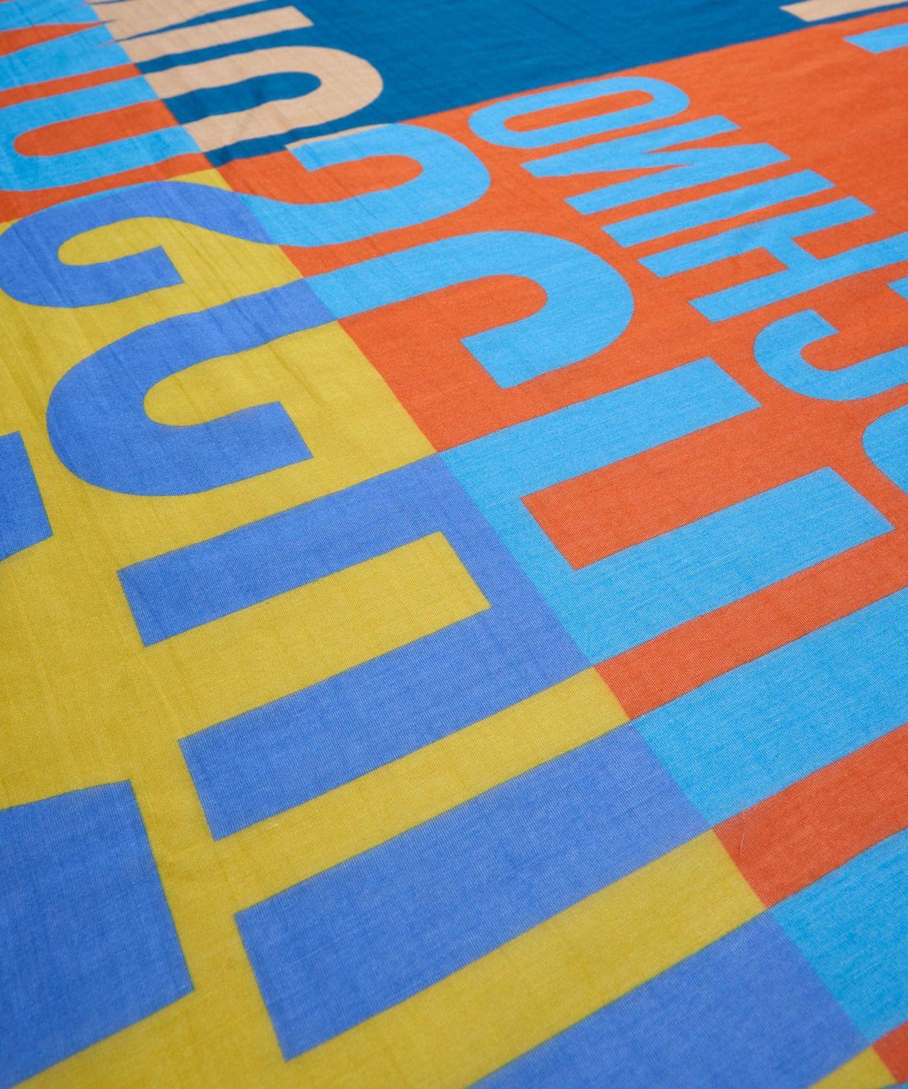 Silk blend scarf with logo Product Image