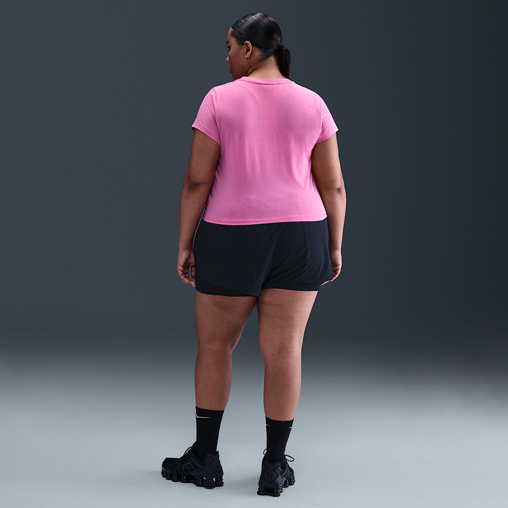 Womens Nike Sportswear Chill Knit Cropped T-Shirt (Plus Size) | FZ2479-675 Product Image