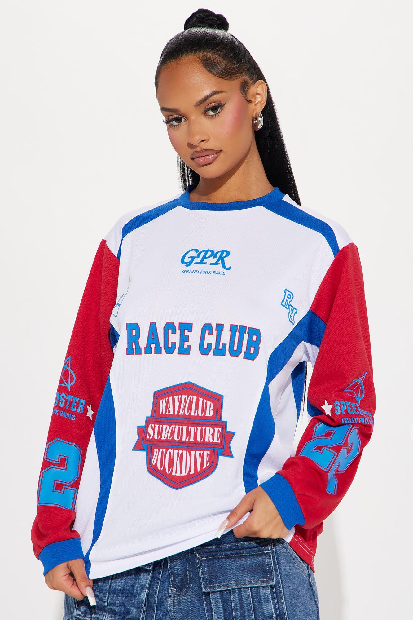 Hot Shot Race Club Jersey Tee - White/combo Product Image