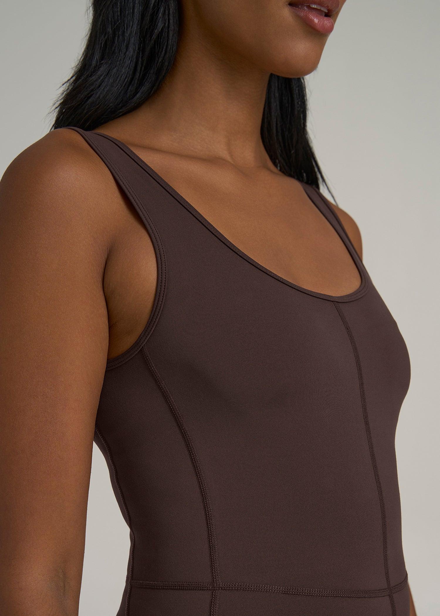 Balance Scoop Neck Jumpsuit for Tall Women in Espresso Female Product Image