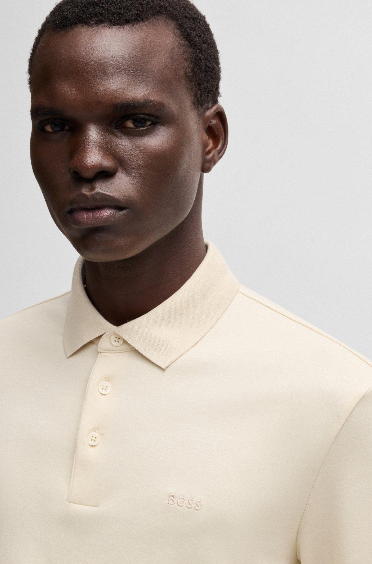 Regular-fit polo shirt in interlock cotton Product Image