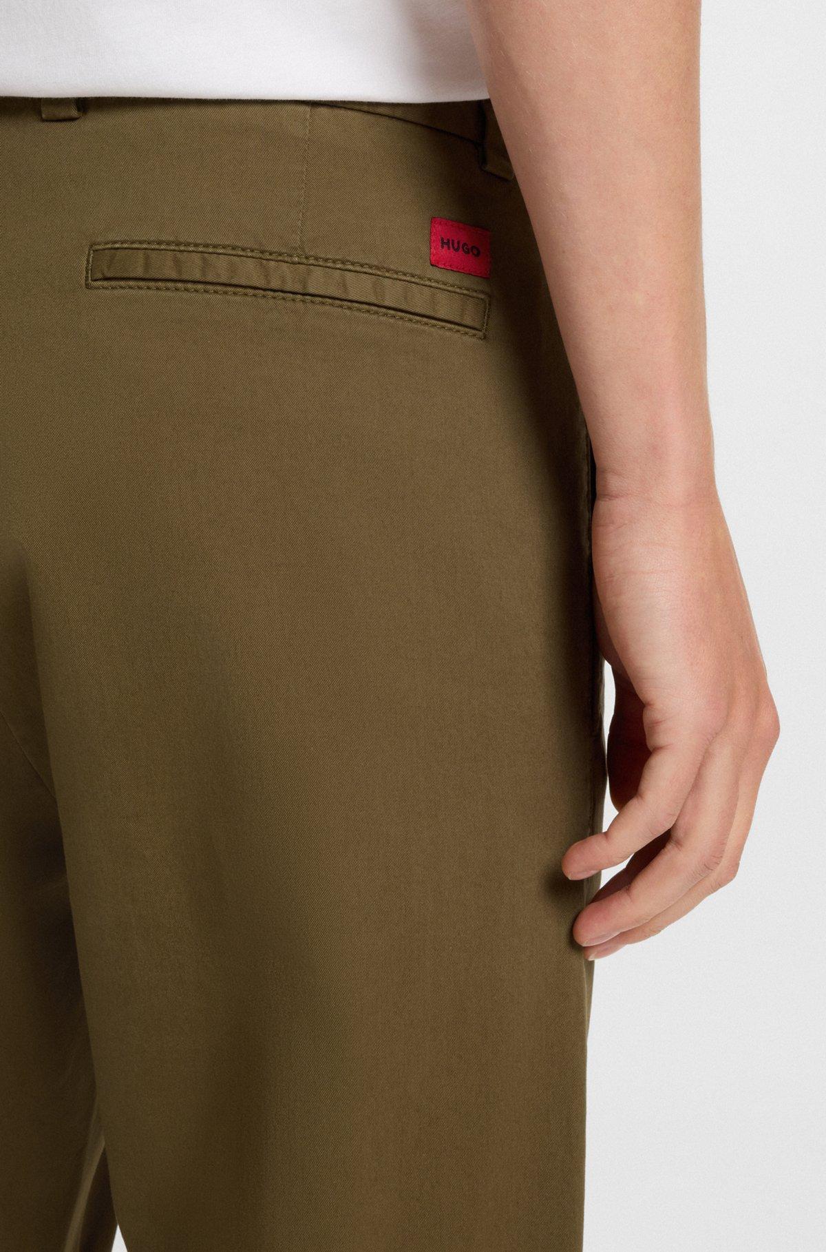 Slim-fit trousers in stretch-cotton gabardine Product Image