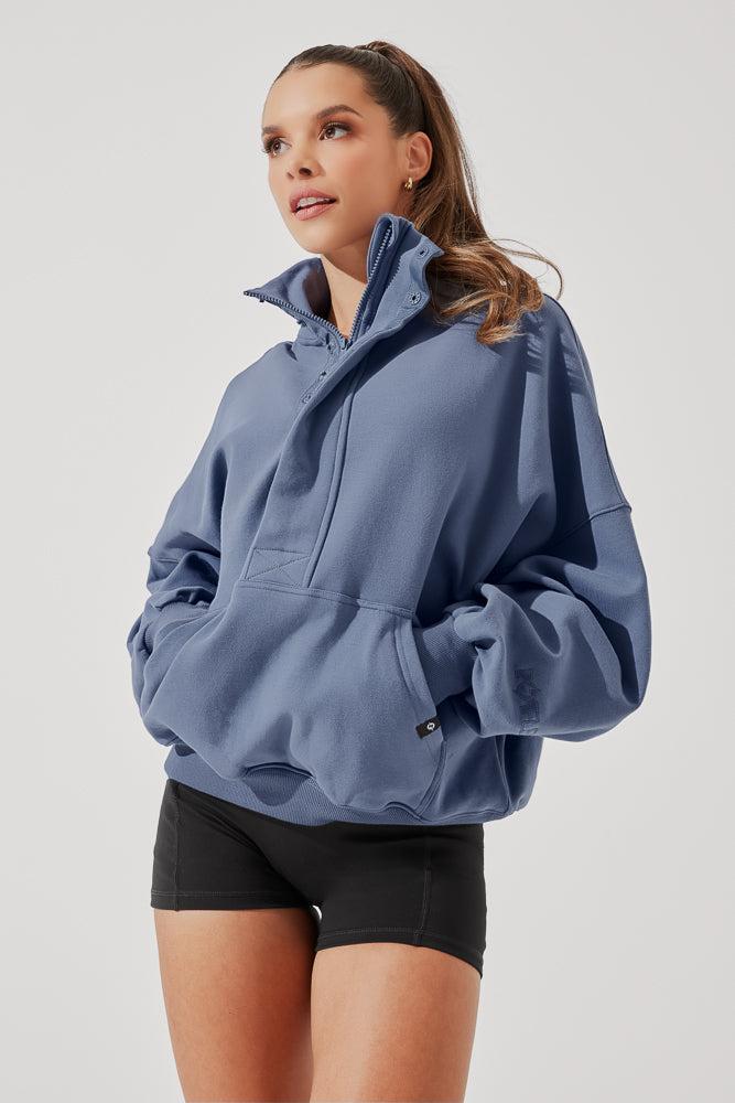 Ooey Gooey Half Zip Sweater - Almond Milk Product Image