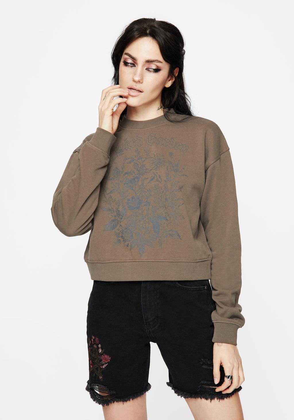 Galerina Graphic Print Cotton Sweatshirt Product Image