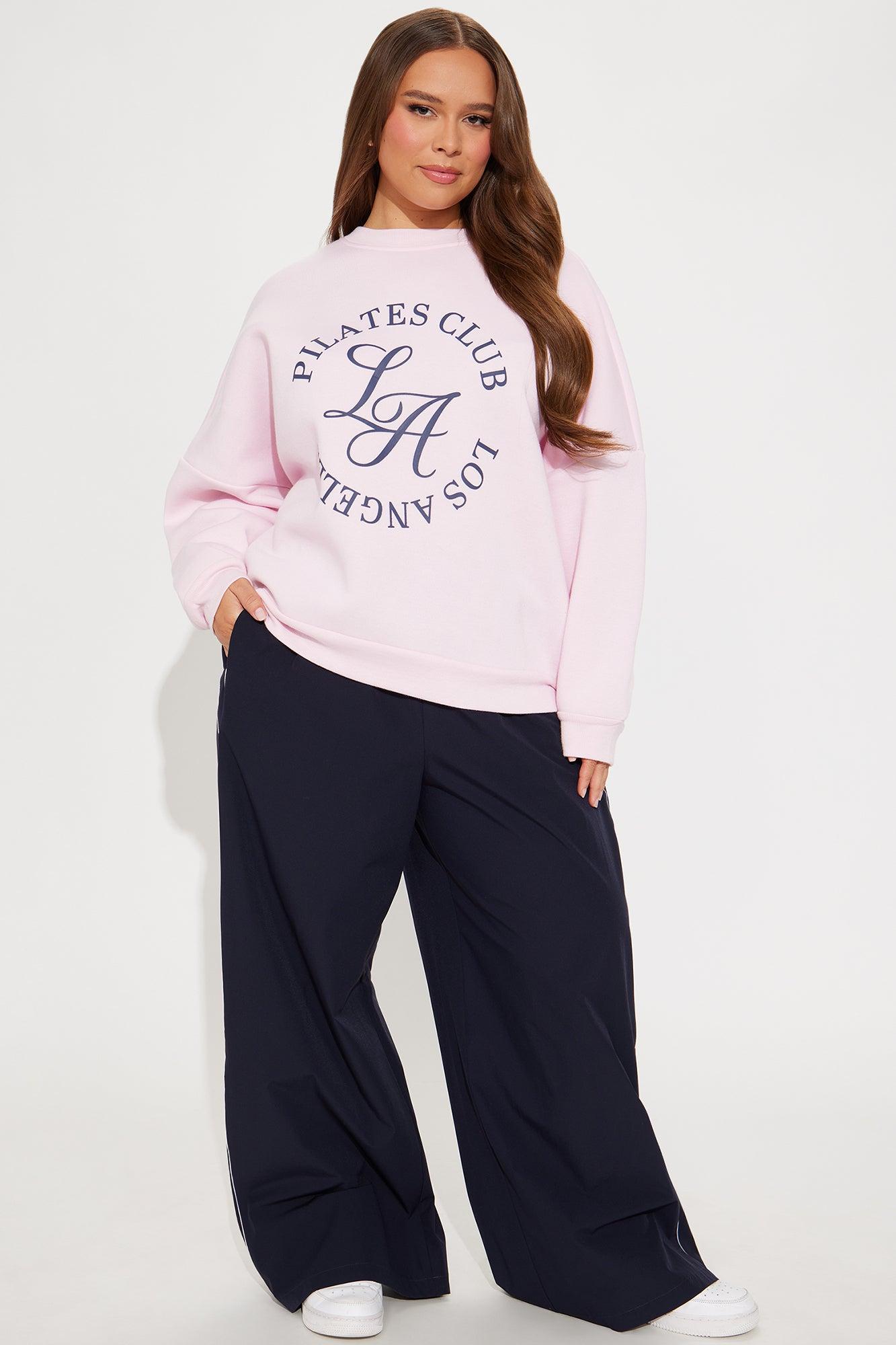 LA Pilates Club Crew Neck Sweatshirt - Pink Product Image