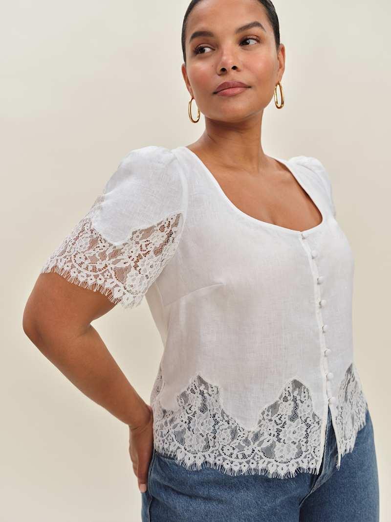 Josie Linen Top Es Product Image