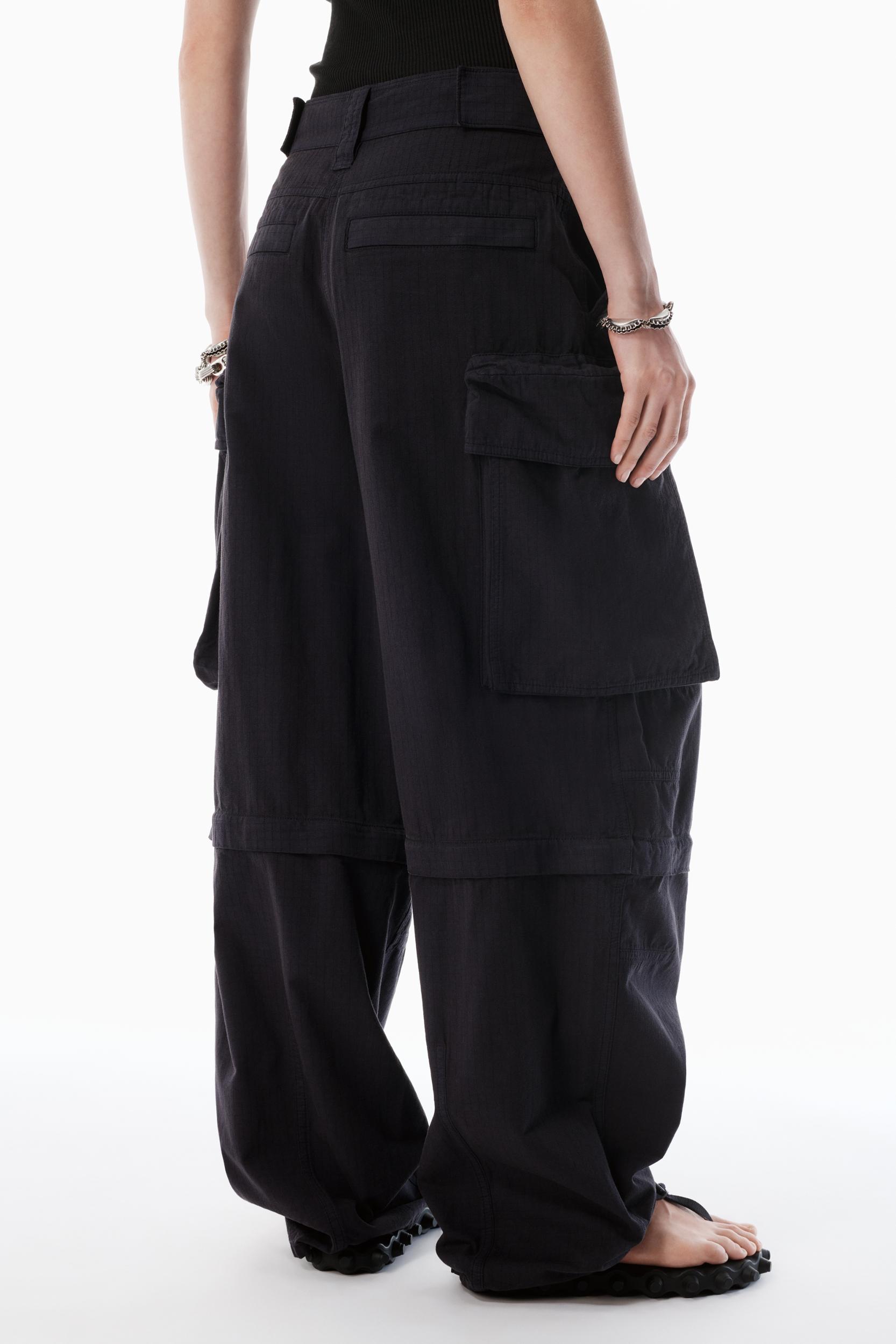 Black Oversized Cargo Pants Product Image