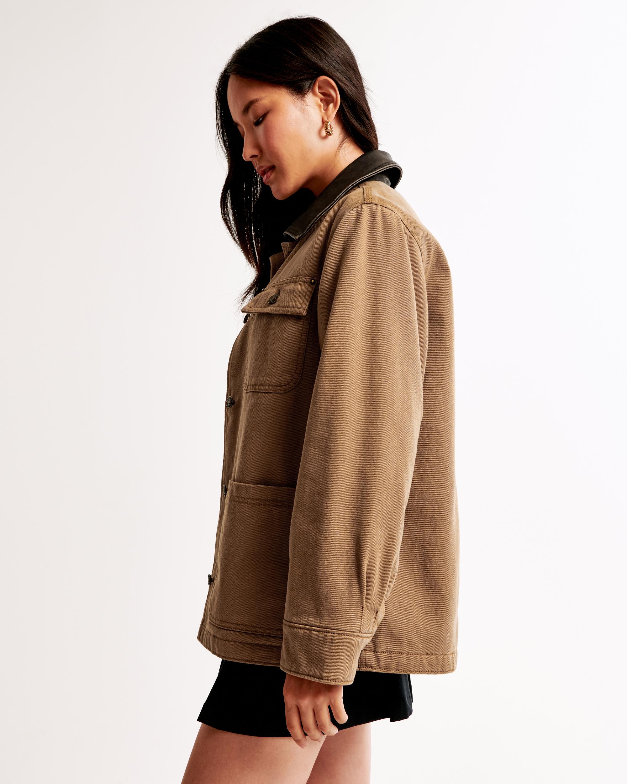 Mid-Length Twill Workwear Jacket Product Image