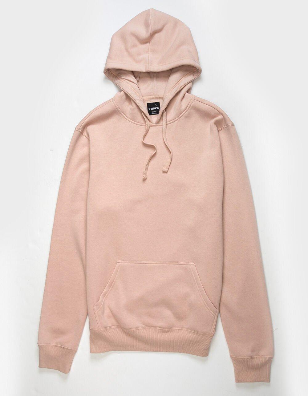 RSQ Mens Pullover Fleece Hoodie - DUSTY PINK Product Image