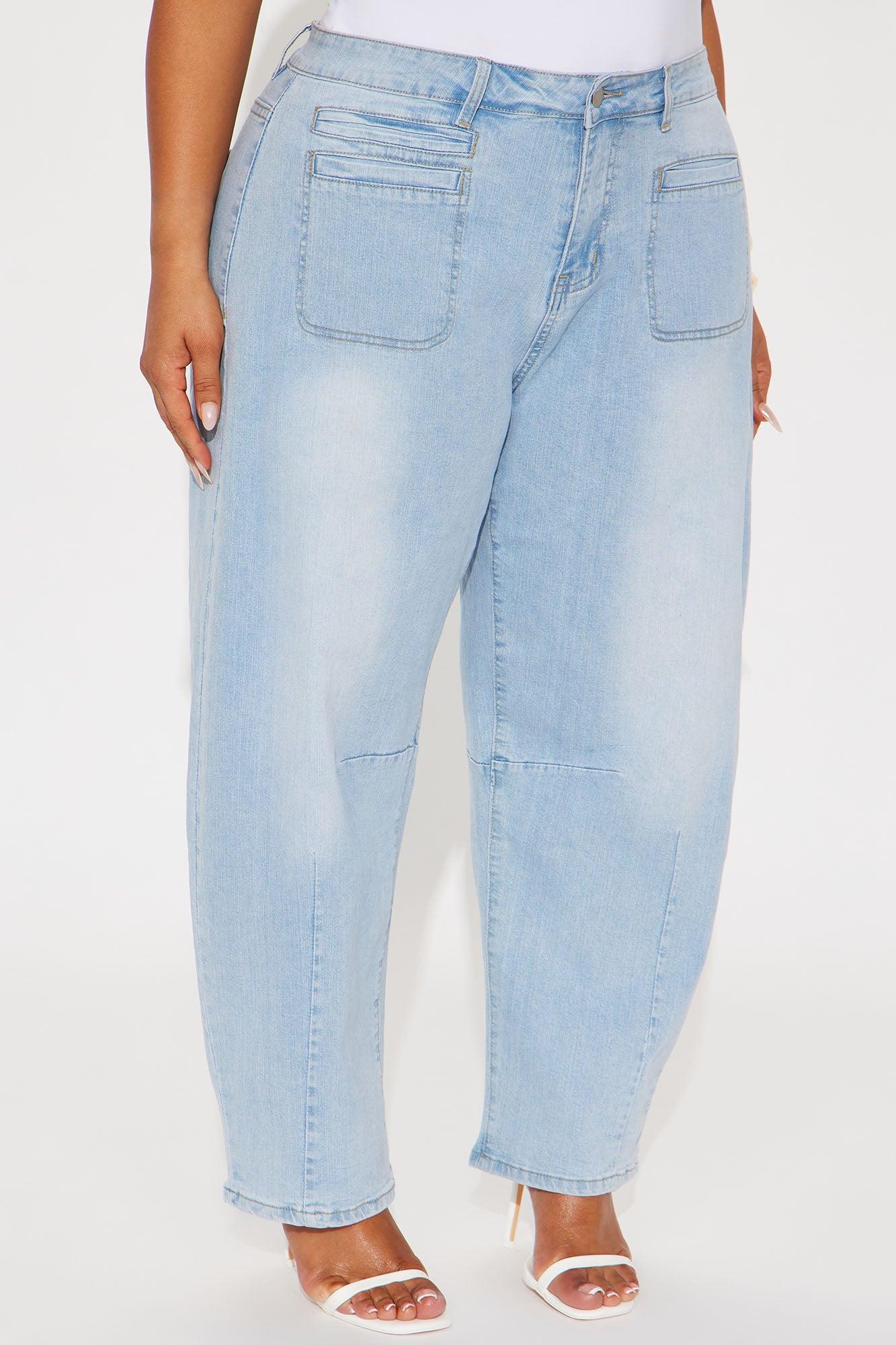Topanga Slim Barrel Leg Jeans - Light Wash Female Product Image