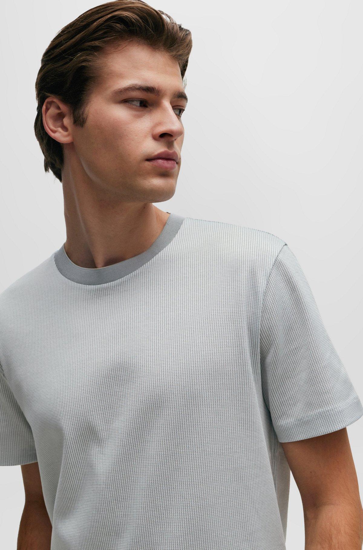 Structured-cotton T-shirt with mercerized finish Product Image