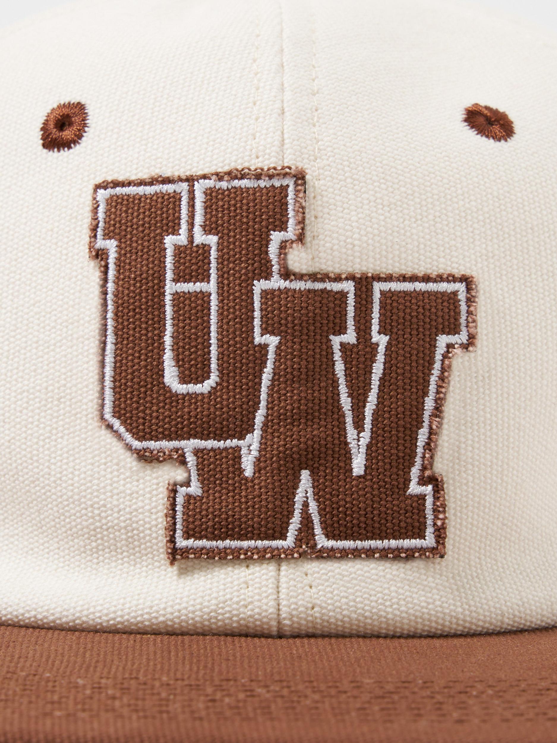 Ecru/Rich Brown Canvas Baseball Hat Product Image