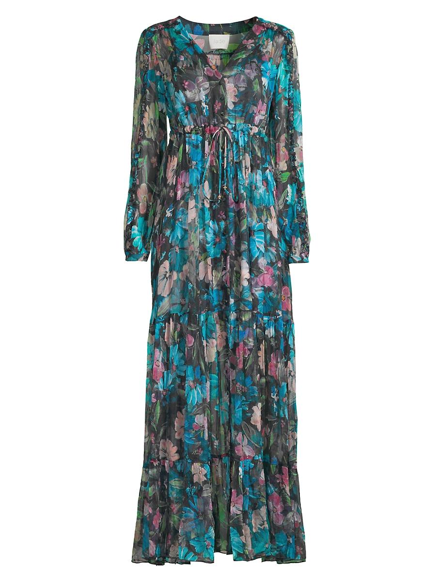 Womens Mabel Silk Maxi Dress Product Image