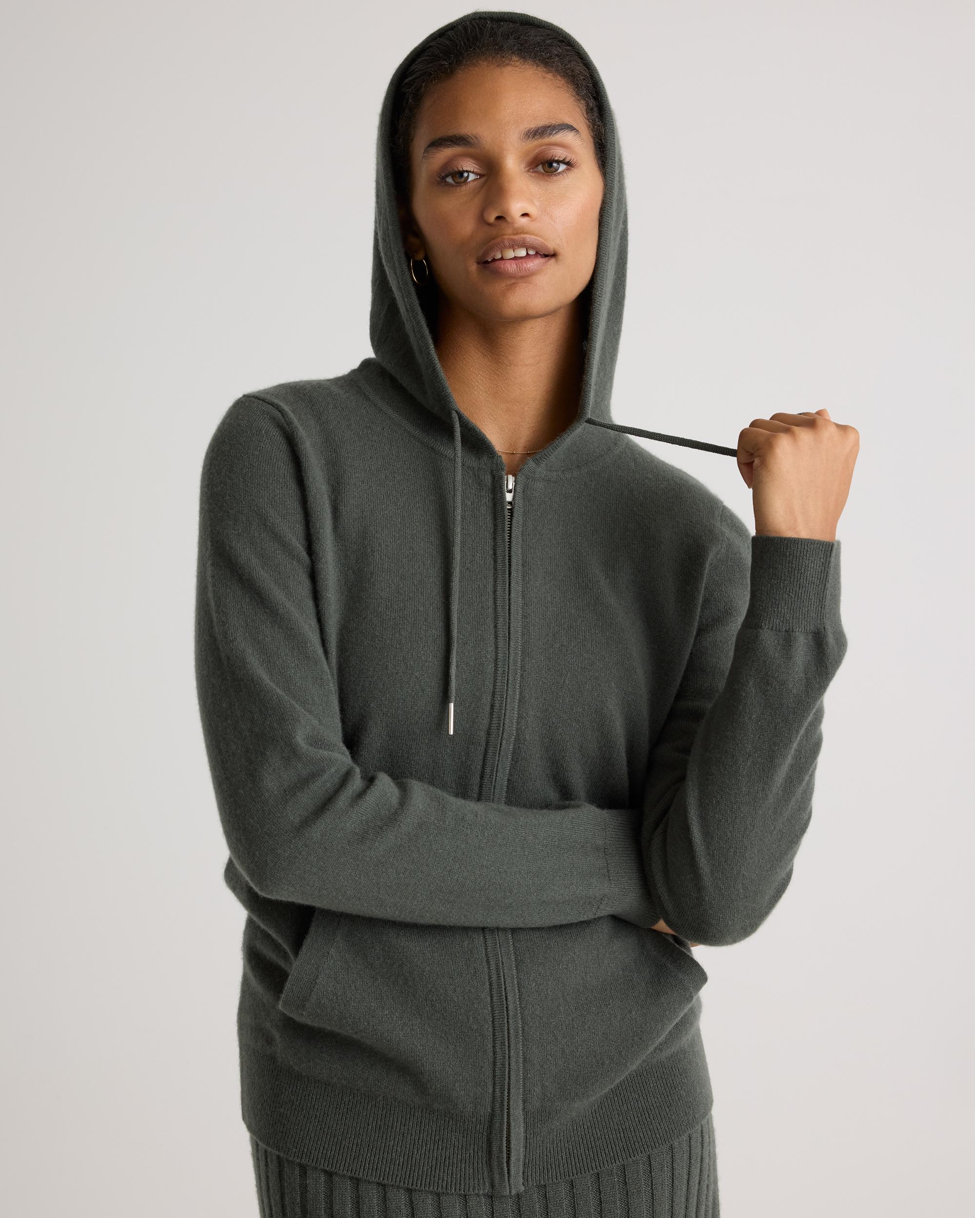 Quince | Women's Mongolian Cashmere Full-Zip Hoodie Size XL Product Image