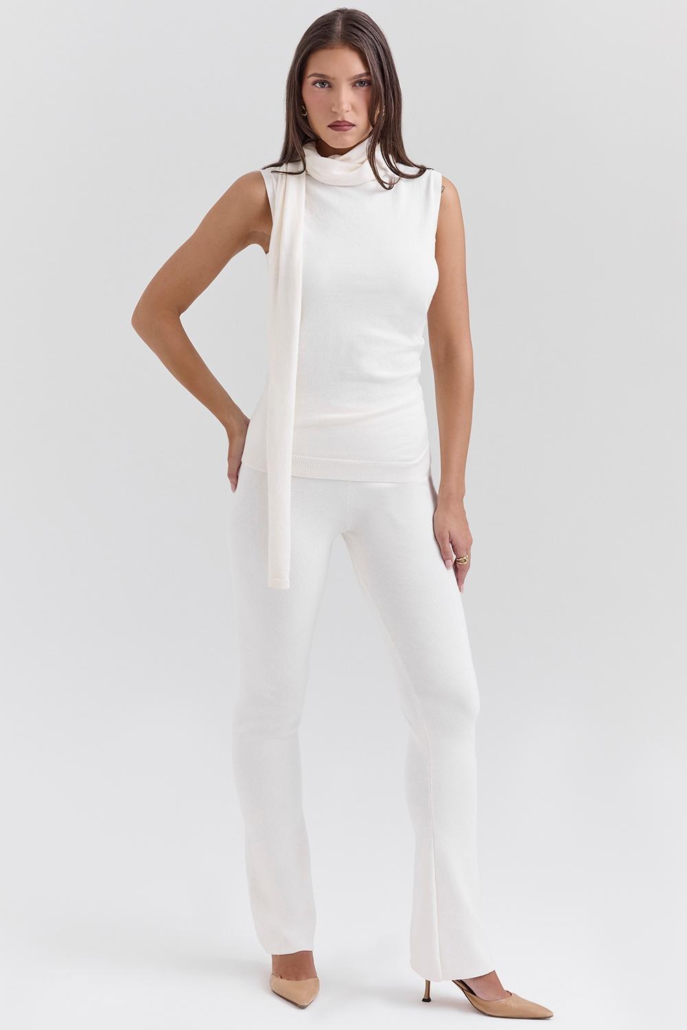 Wren  ivory cashmere slim cigarette pants Product Image