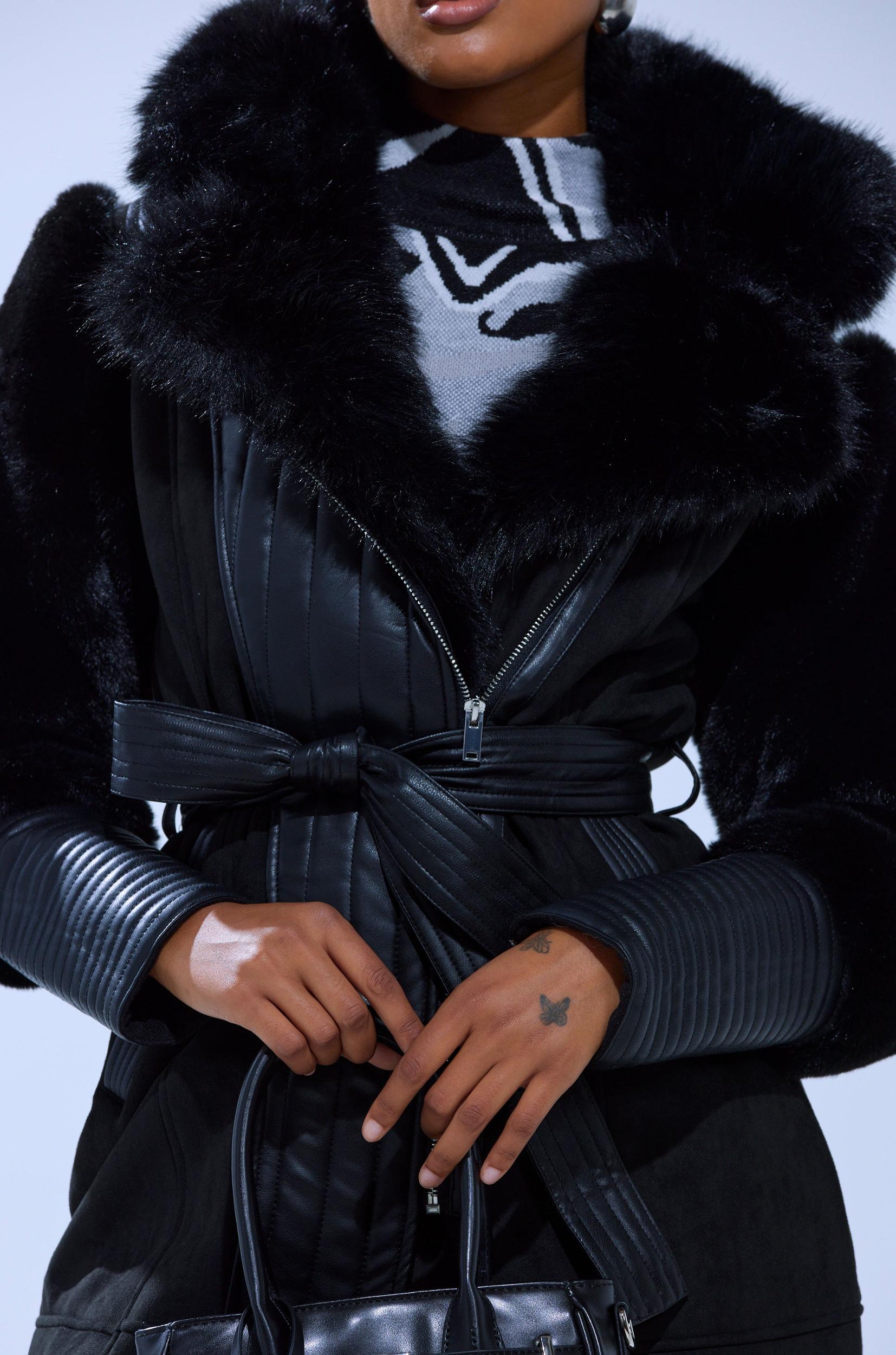 GOODIE MIXED MEDIA COAT Product Image