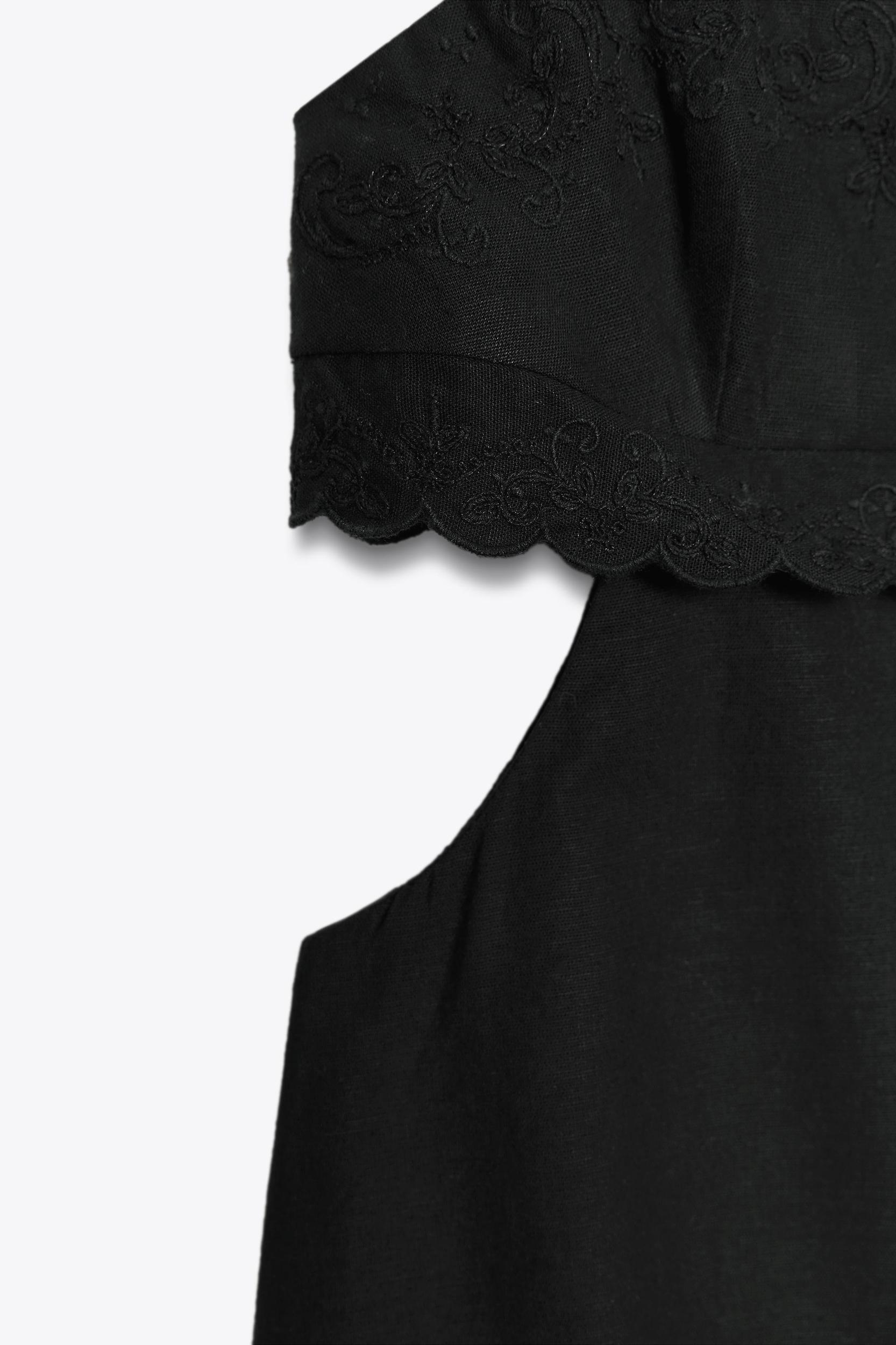 CUT OUT EMBROIDERED DRESS Product Image