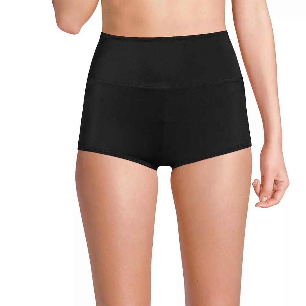 Women's Lands' End Tugless High Waisted Boy Short Swim Bottoms,  Product Image