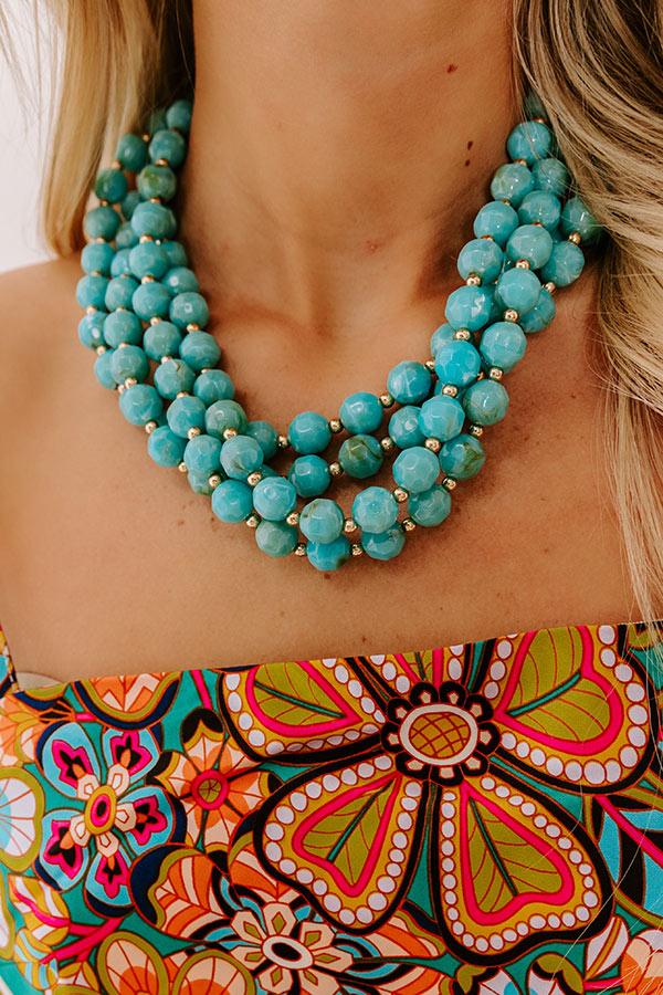 Lady Luck Layered Necklace in Turquoise Product Image