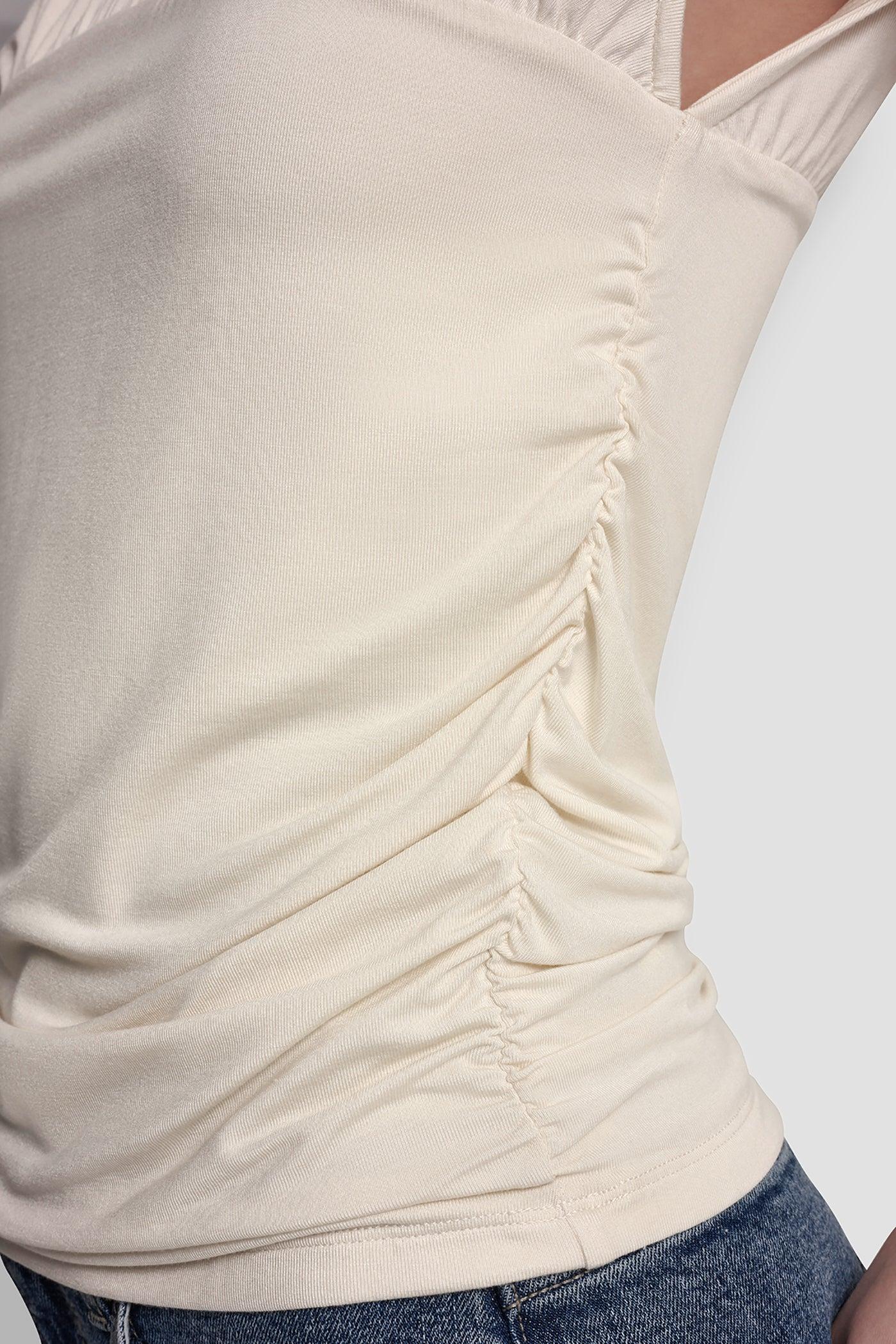 RUCHED BODICE SLEEVELESS TOP Product Image