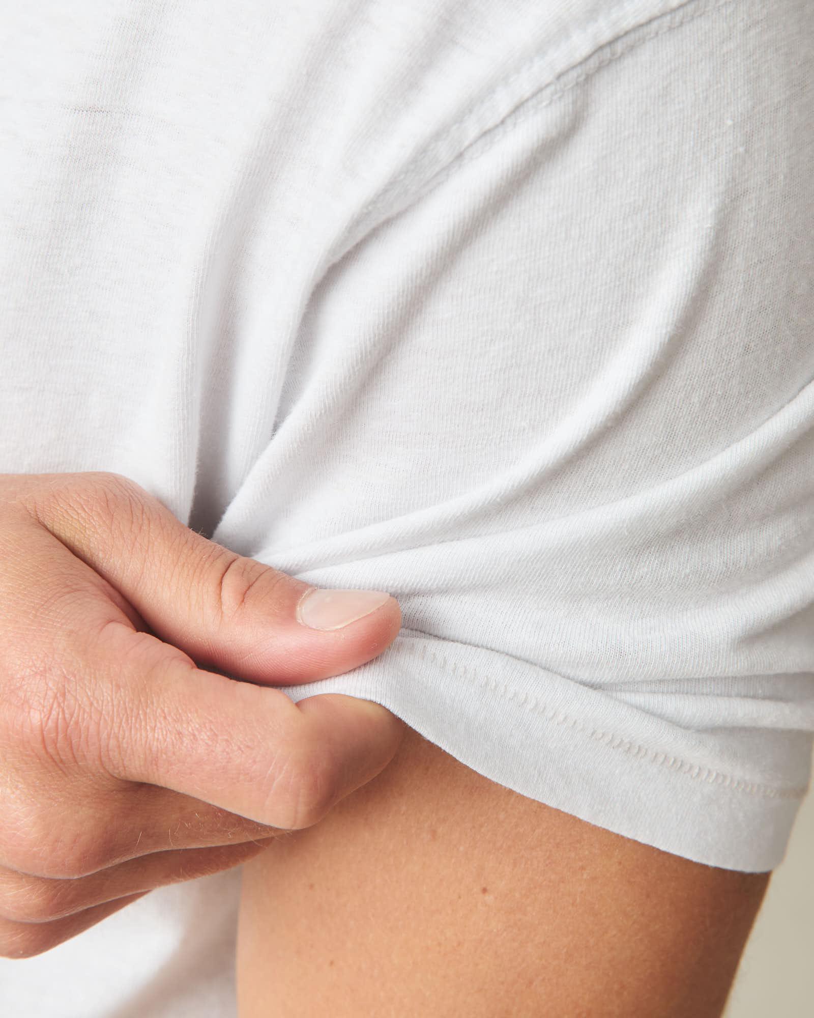 Men's Hemp Jersey Crew Tee - White Male Product Image