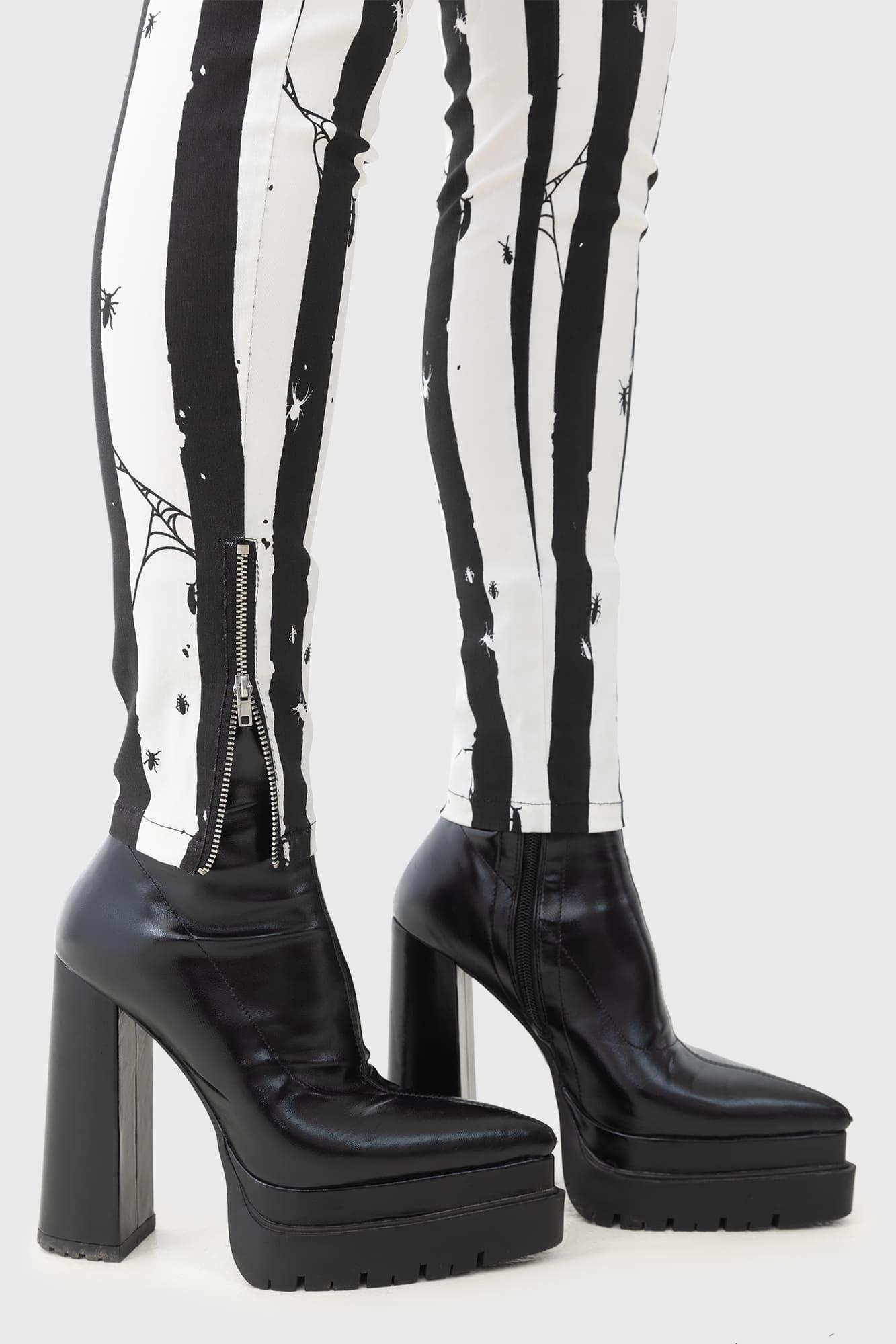 Distressed Stripe Skinny Trousers Female Product Image