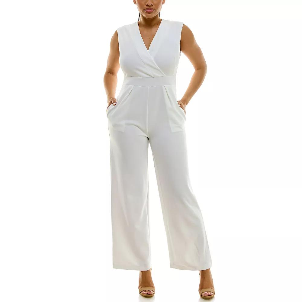 Women's Nina Leonard Surplice Jumpsuit,  Product Image