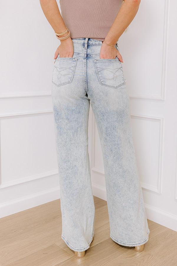 JUDY BLUE Vera High Waist Wide Leg Acid Wash Jean Product Image