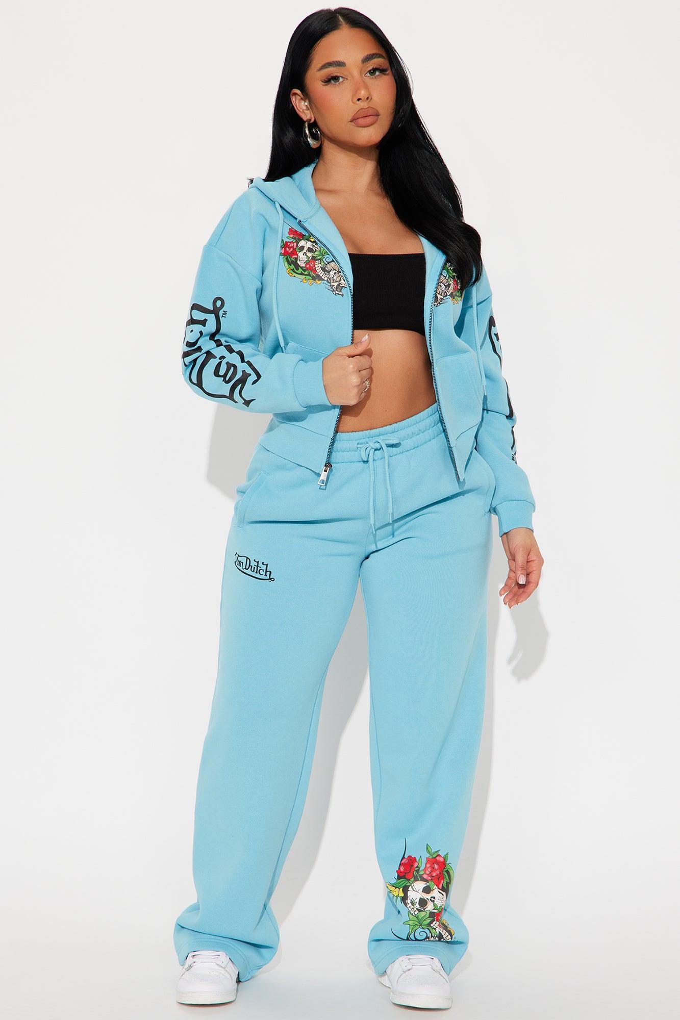 Von Dutch Skull Oasis Zip Up Hoodie - Blue/combo Product Image