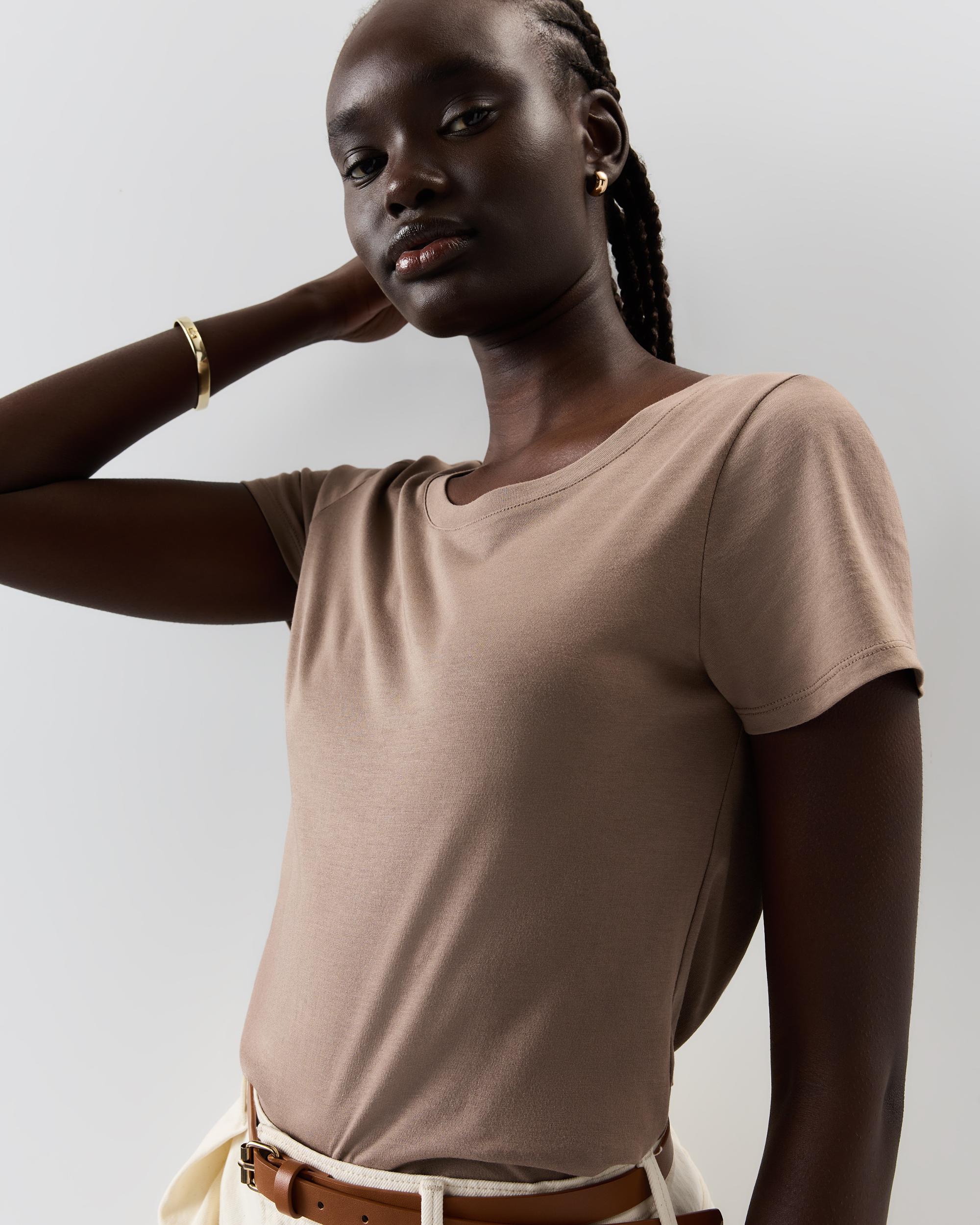 Quince | Women's Cotton Modal Scoop Neck T-Shirt Cotton/Modal Product Image