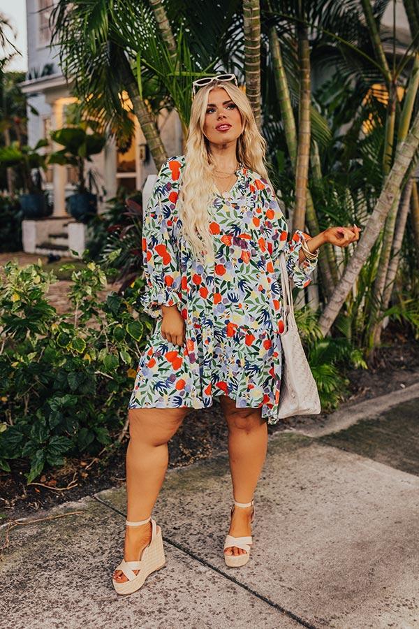 Fresh Blooms Babydoll Mini Dress Curves Product Image