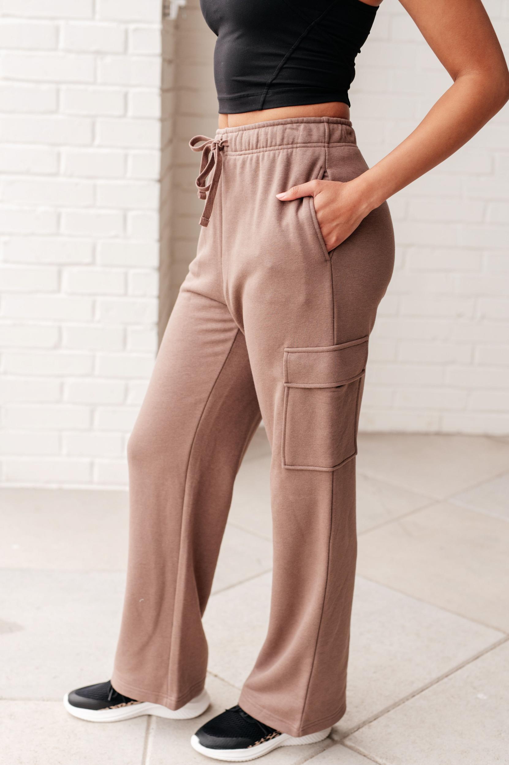 Chase the Pace Wide Leg Bottom in Taupe Product Image