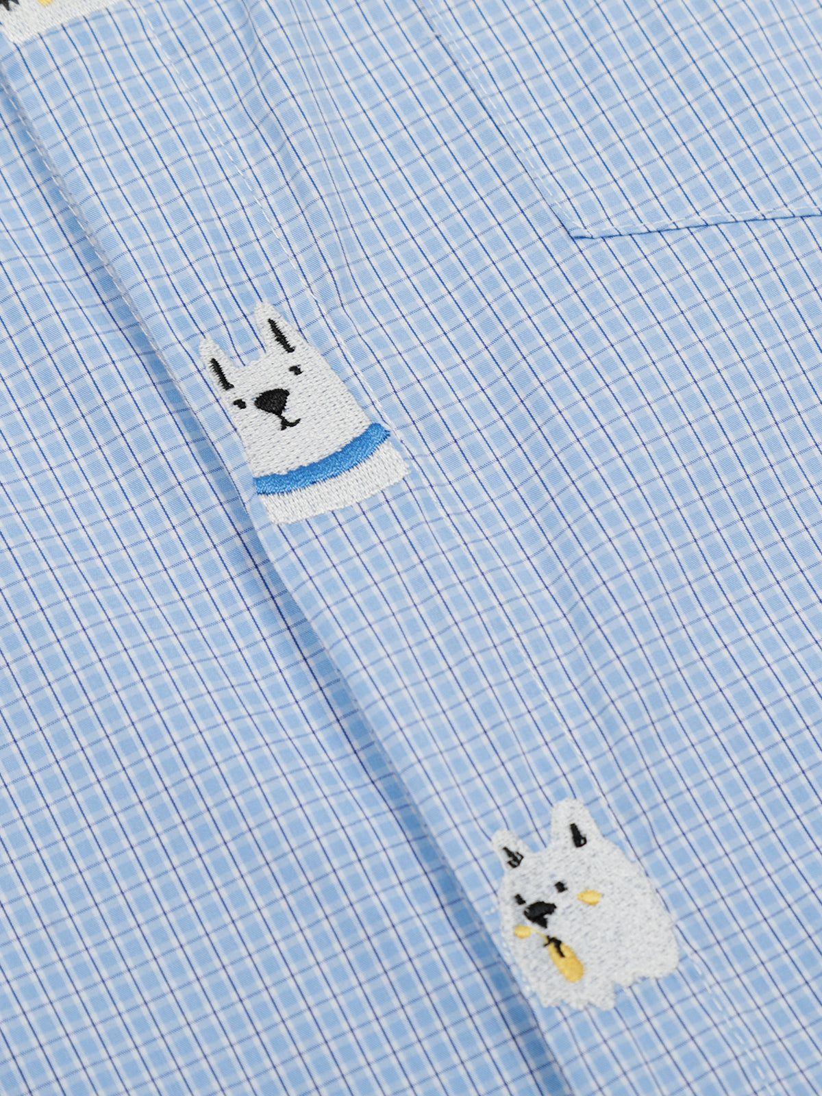 Aelfric Eden Pubby Embroidery Plaid Shirt Product Image