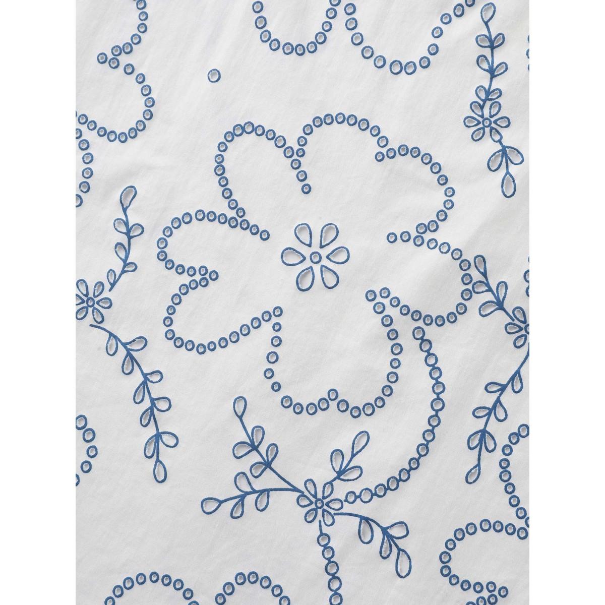 Plus Size WhiteSmoke Large Floral Print Split Neck Blouse Women Short sleeve Flat collar with V-notch Vacation Blouses BloomChic 18-20/2X Product Image