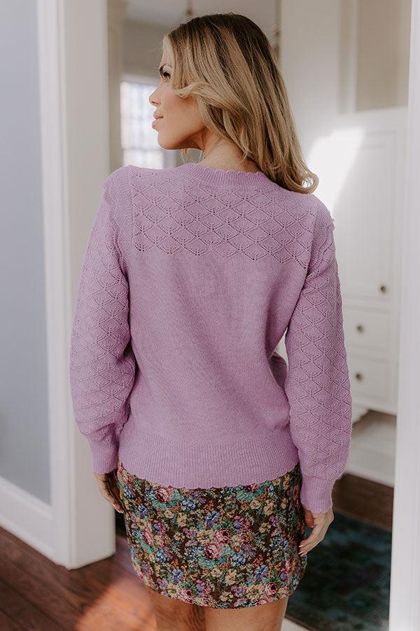 Brunch Babe Pointelle Knit Top Product Image