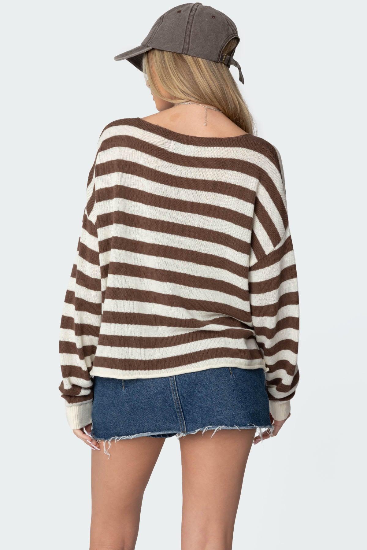 Anney Oversized Striped Sweater Product Image