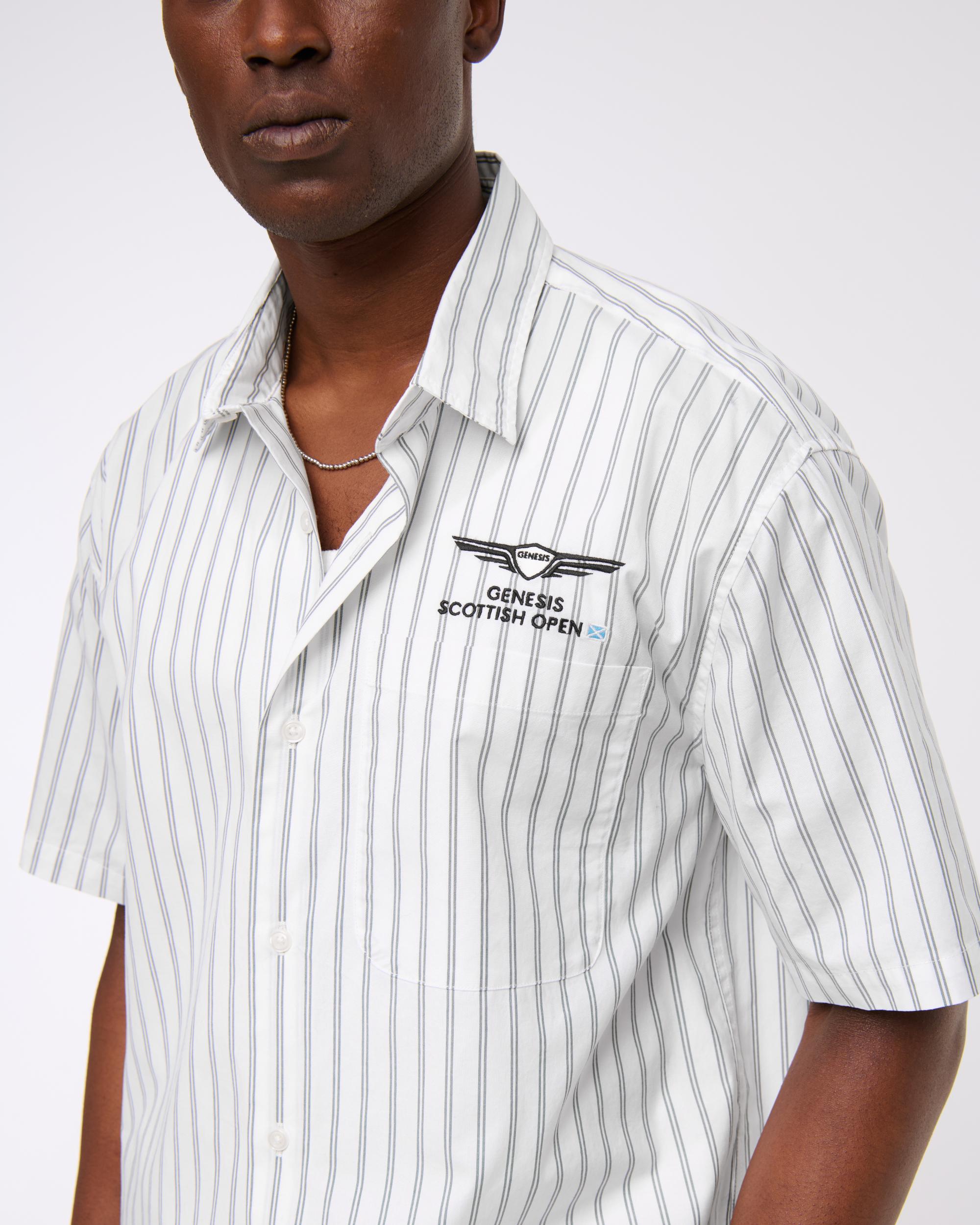 Short Sleeve Cropped PGA Scottish Open Button-Up Shirt Product Image