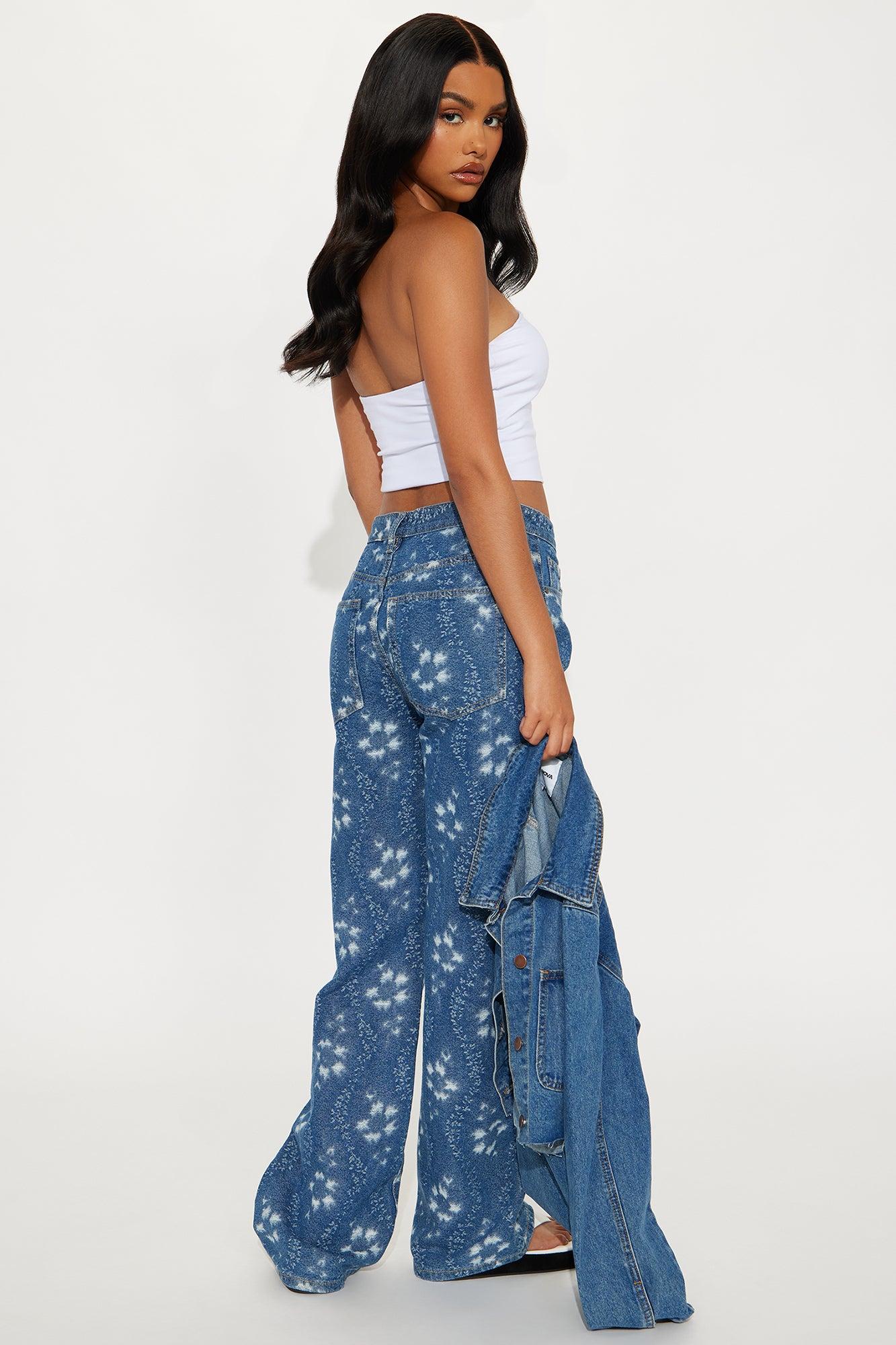 Kaleidoscope Dreams Straight Leg Jeans - Medium Wash Female Product Image