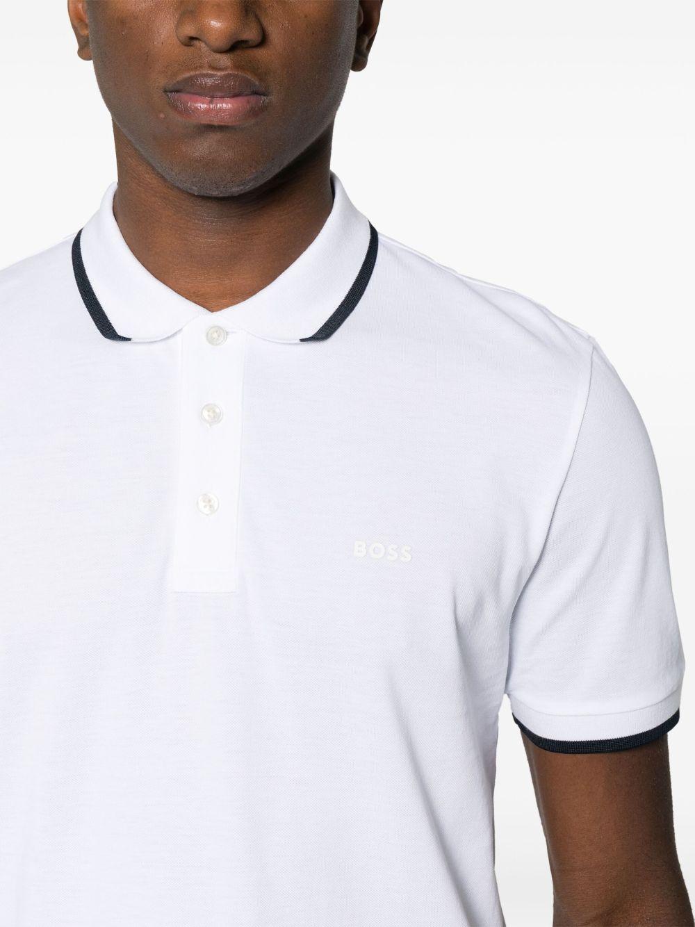 logo-rubberised cotton polo shirt Product Image