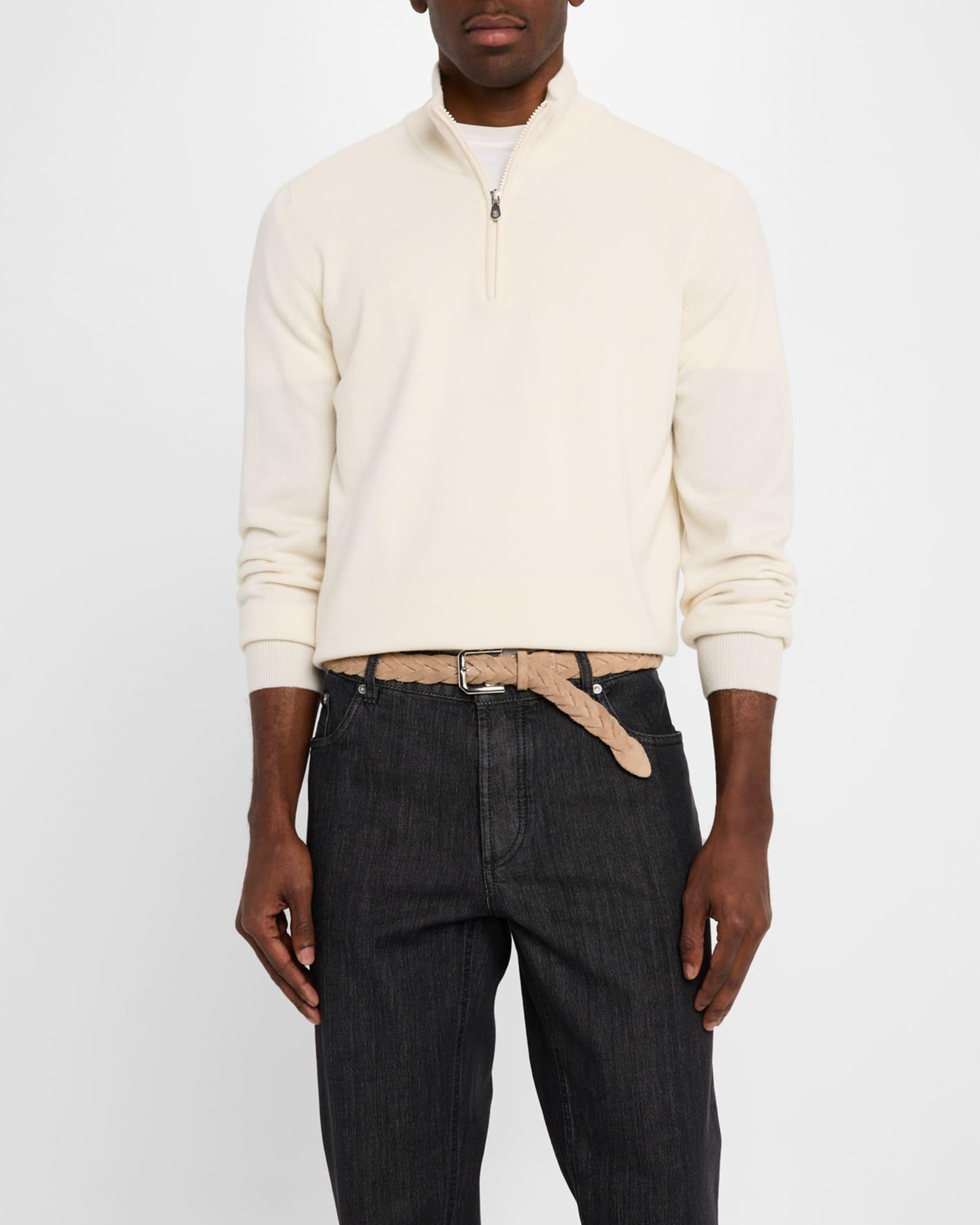 Men's Cashmere Half-Zip Sweater Product Image
