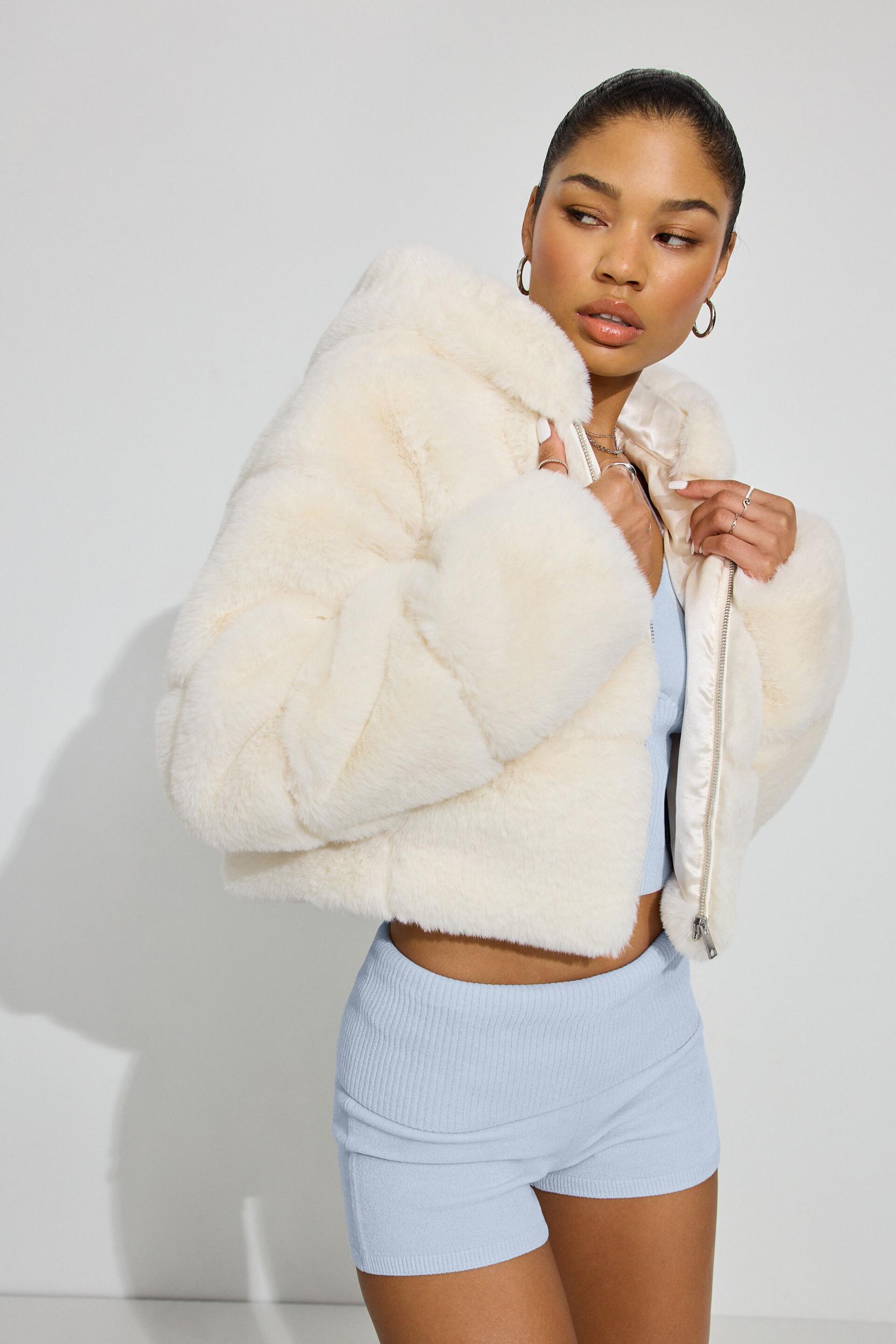 Faux-Fur Puffer Jacket Product Image