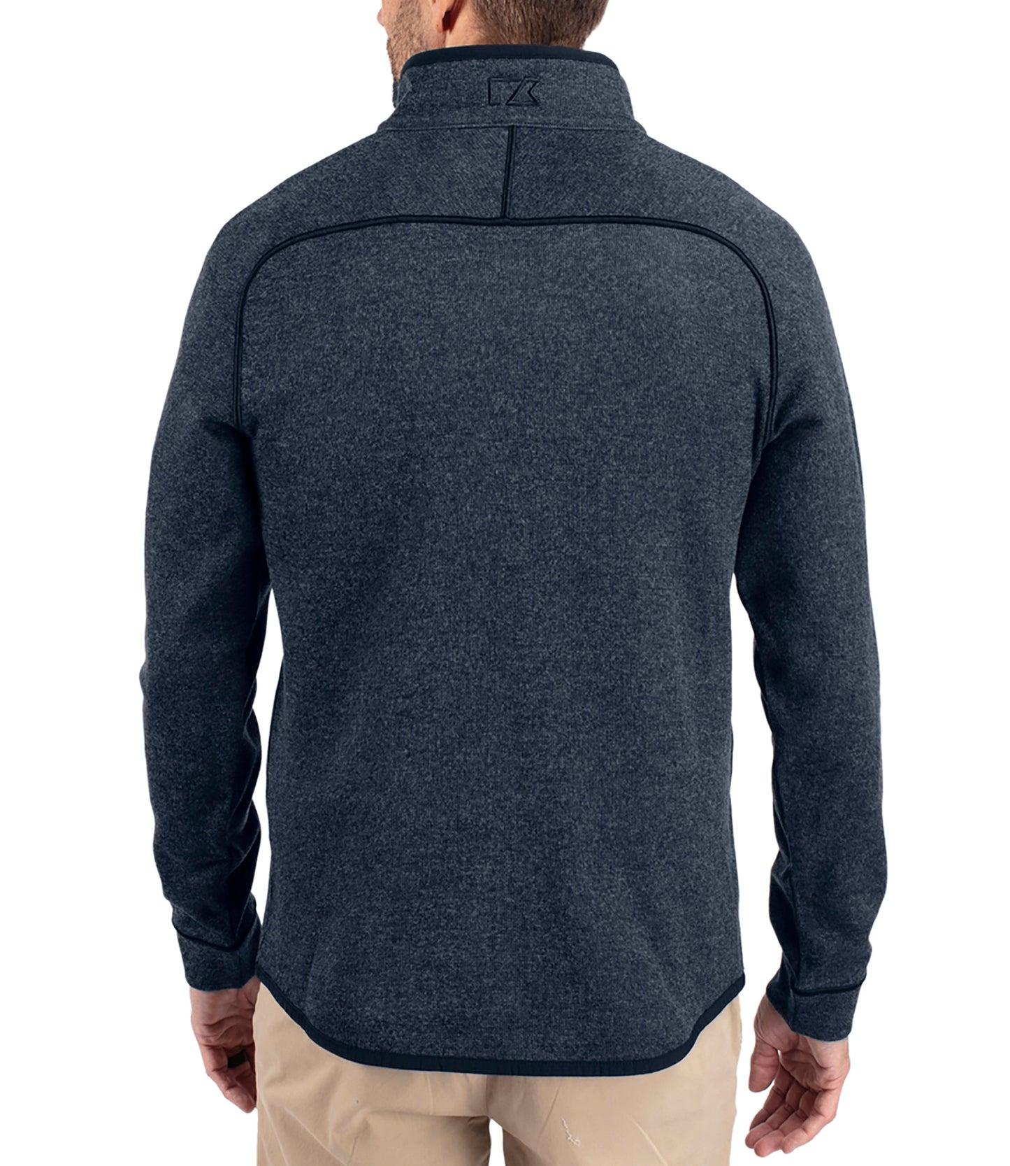 Cutter & Buck Mainsail Sweater-Knit Mens Half Zip Pullover Jacket Product Image